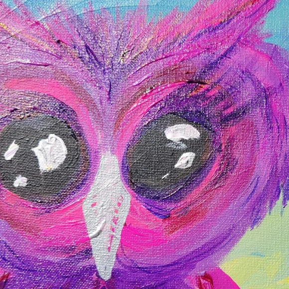 "OWLET" Original Artwork 12in X 16in - Picture 4 of 5